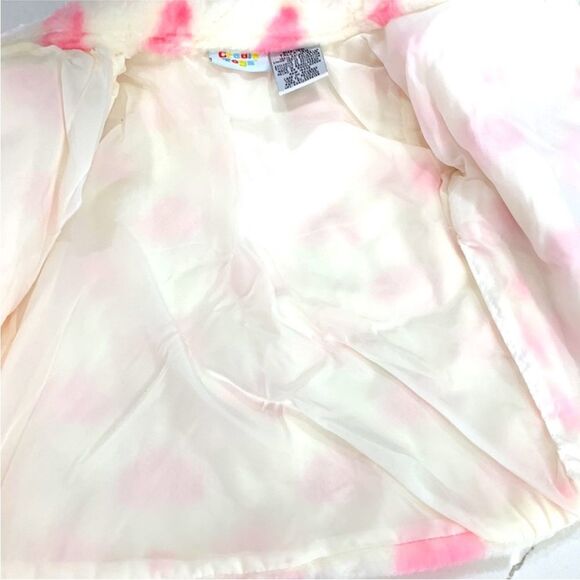 Cradle Togs | Girls Pink Hearts Plush Soft White Coat Jacket Size 18M - Picture 5 of 9